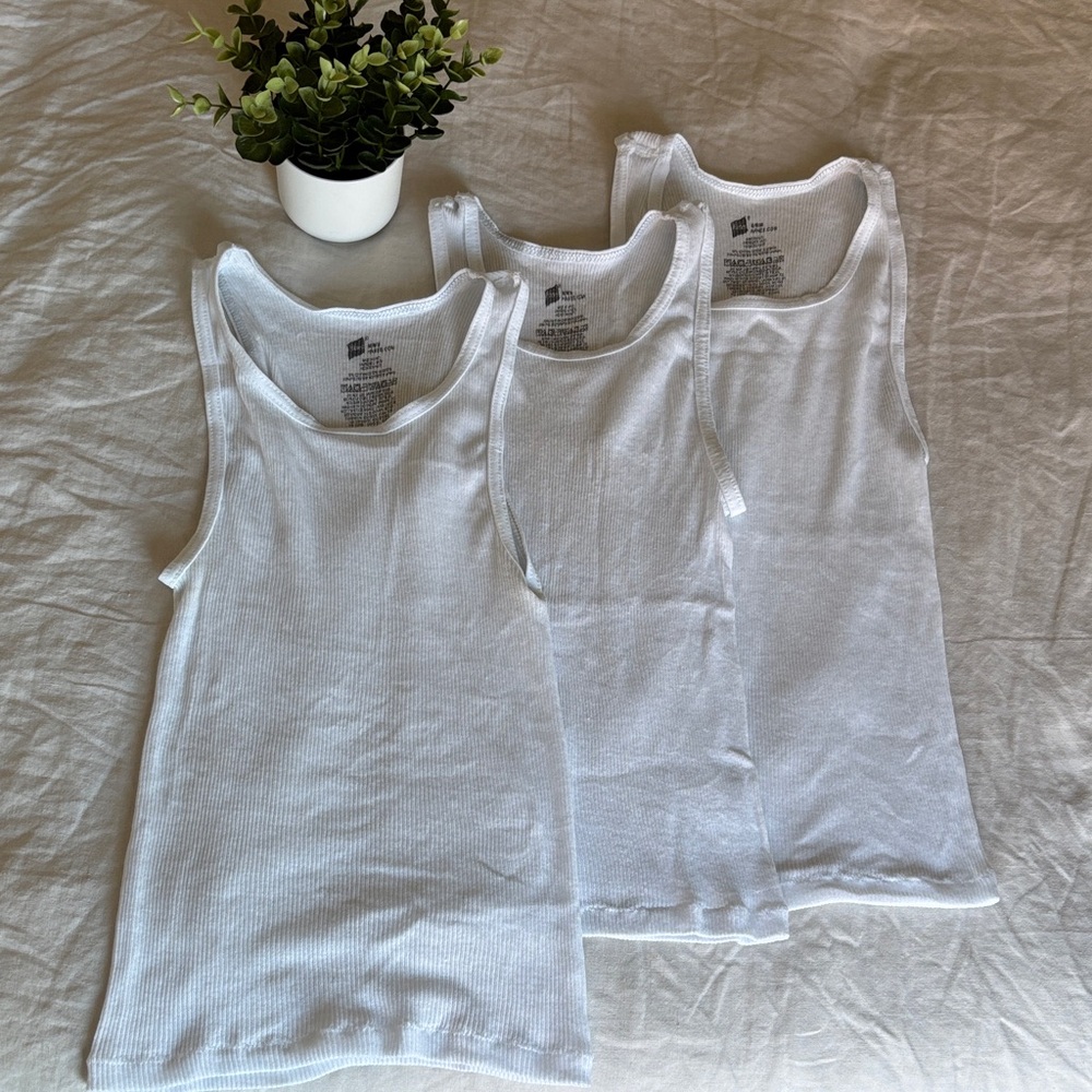 White Tank Tops Set